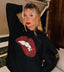 SUDADERA LIP BITE NEGRA Cotton Sail Swimwear