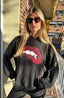SUDADERA LIP BITE NEGRA Cotton Sail Swimwear