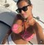 BIKINI IBIZA TIE & DYE CORAL Cotton Sail Swimwear