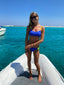 BIKINI AMALFI AZUL ROYAL Y AMARILLO NEÓN Cotton Sail Swimwear