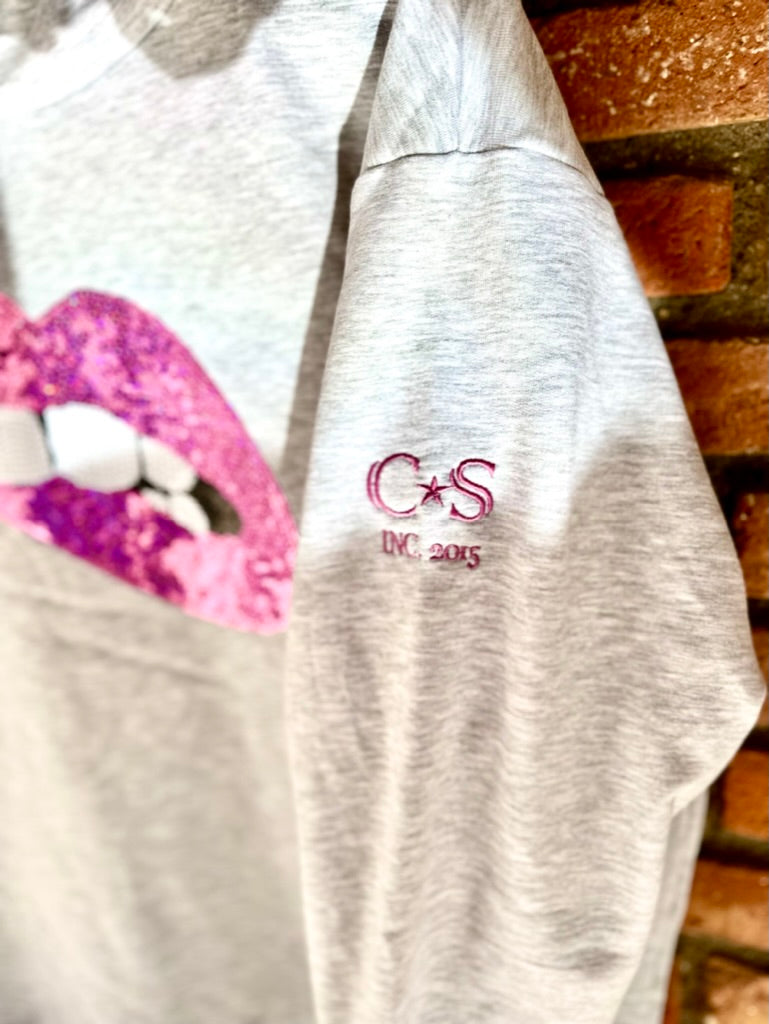 SUDADERA LIP BITE GRIS Cotton Sail Swimwear
