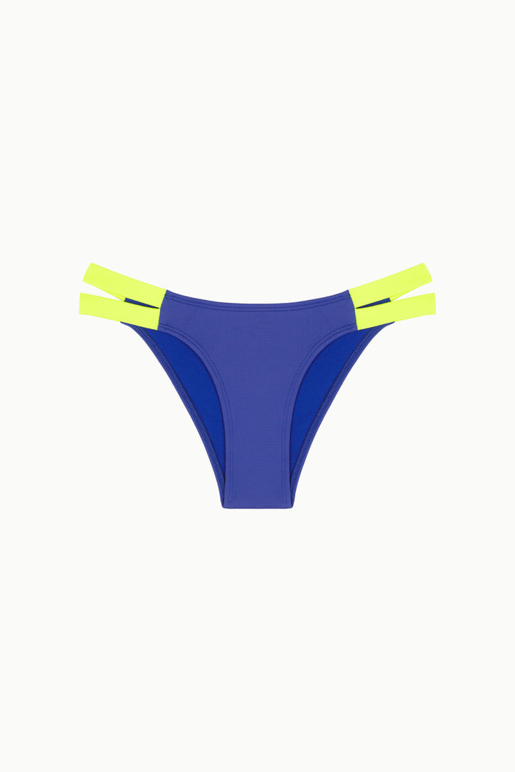BIKINI AMALFI AZUL ROYAL Y AMARILLO NEÓN Cotton Sail Swimwear