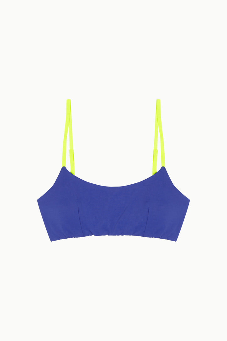 BIKINI AMALFI AZUL ROYAL Y AMARILLO NEÓN Cotton Sail Swimwear