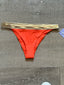 Bikini Asimétrico Mandarina y dorado Cotton Sail Swimwear