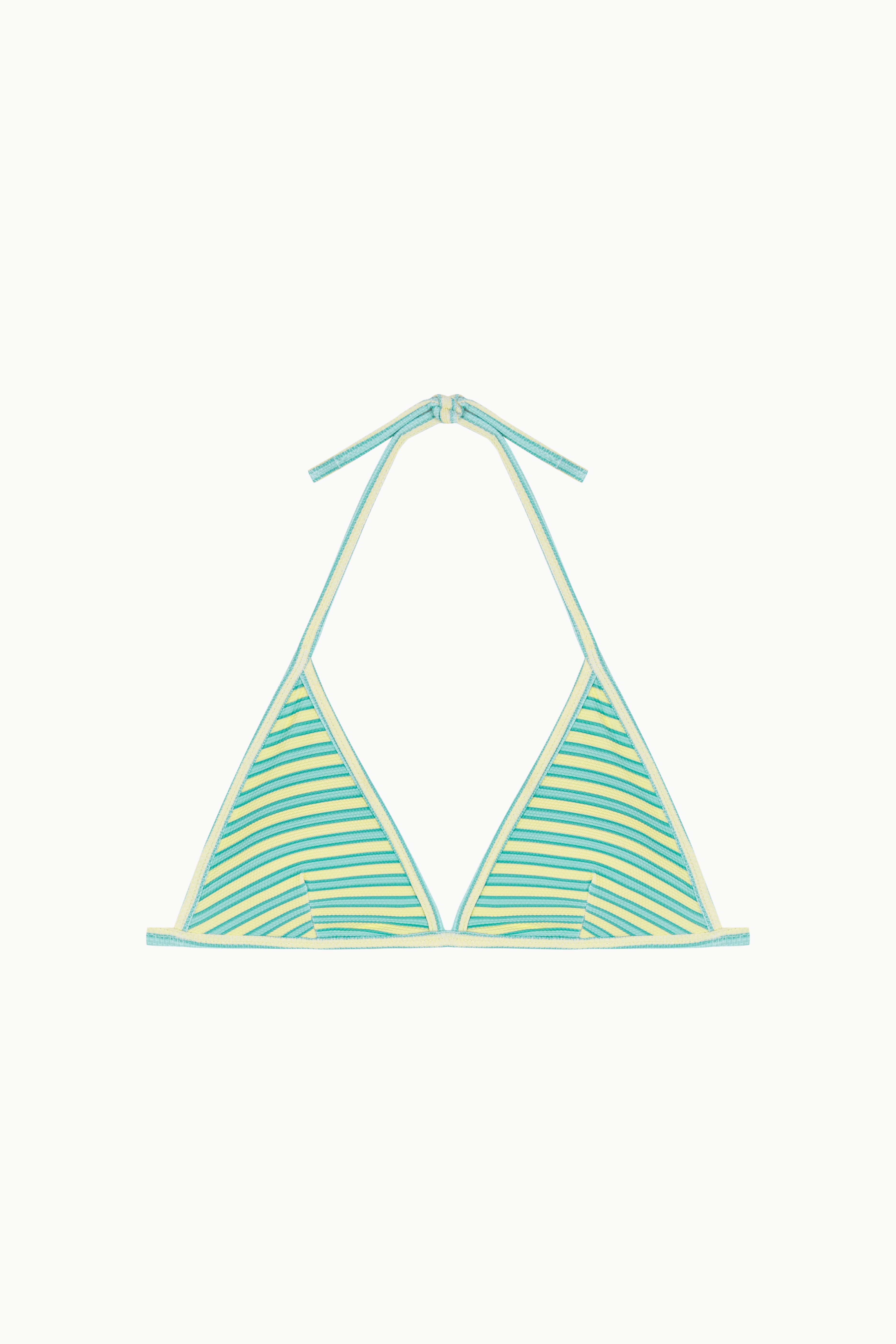 TOP MINIMAL DE RAYAS AMARILLO Y VERDE Cotton Sail Swimwear