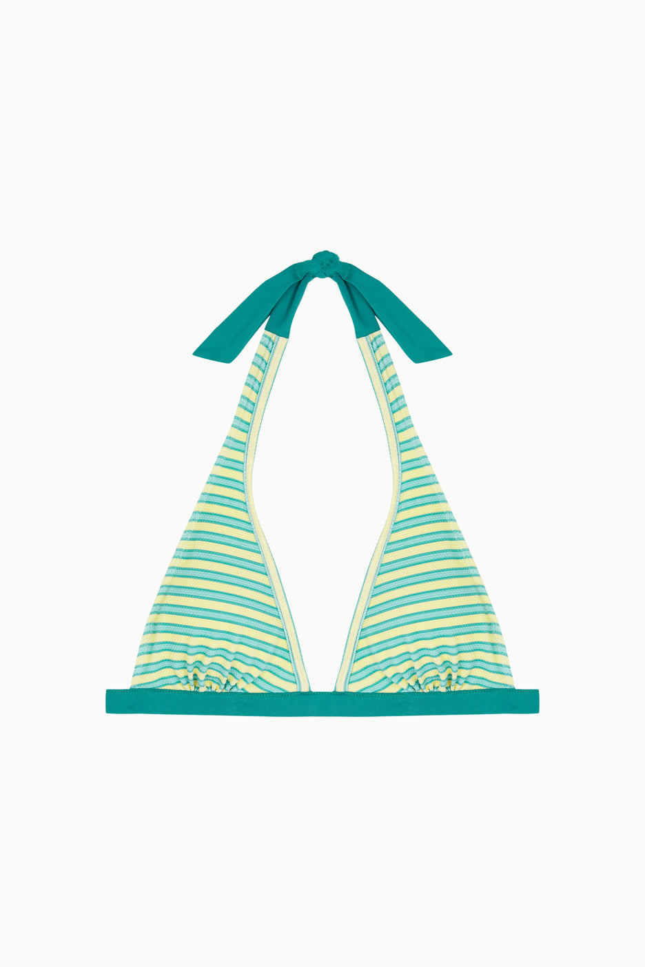 TOP BALI AMARILLO CON RAYAS VERDES Cotton Sail Swimwear