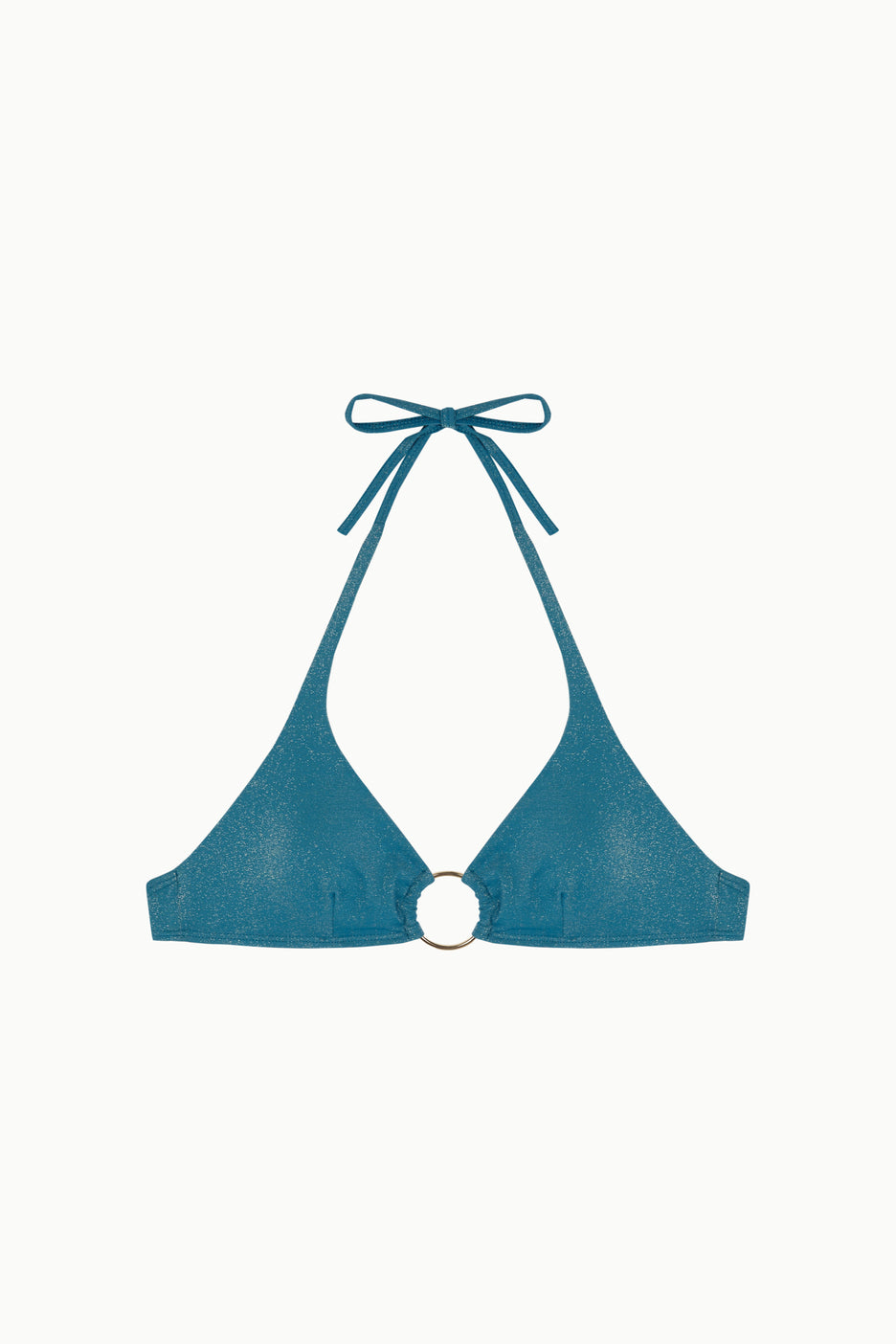 TOP HOOP LÚREX VERDE PETRÓLEO Cotton Sail Swimwear