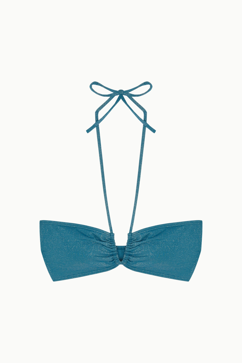 TOP IBIZA LÚREX VERDE PETRÓLEO Cotton Sail Swimwear