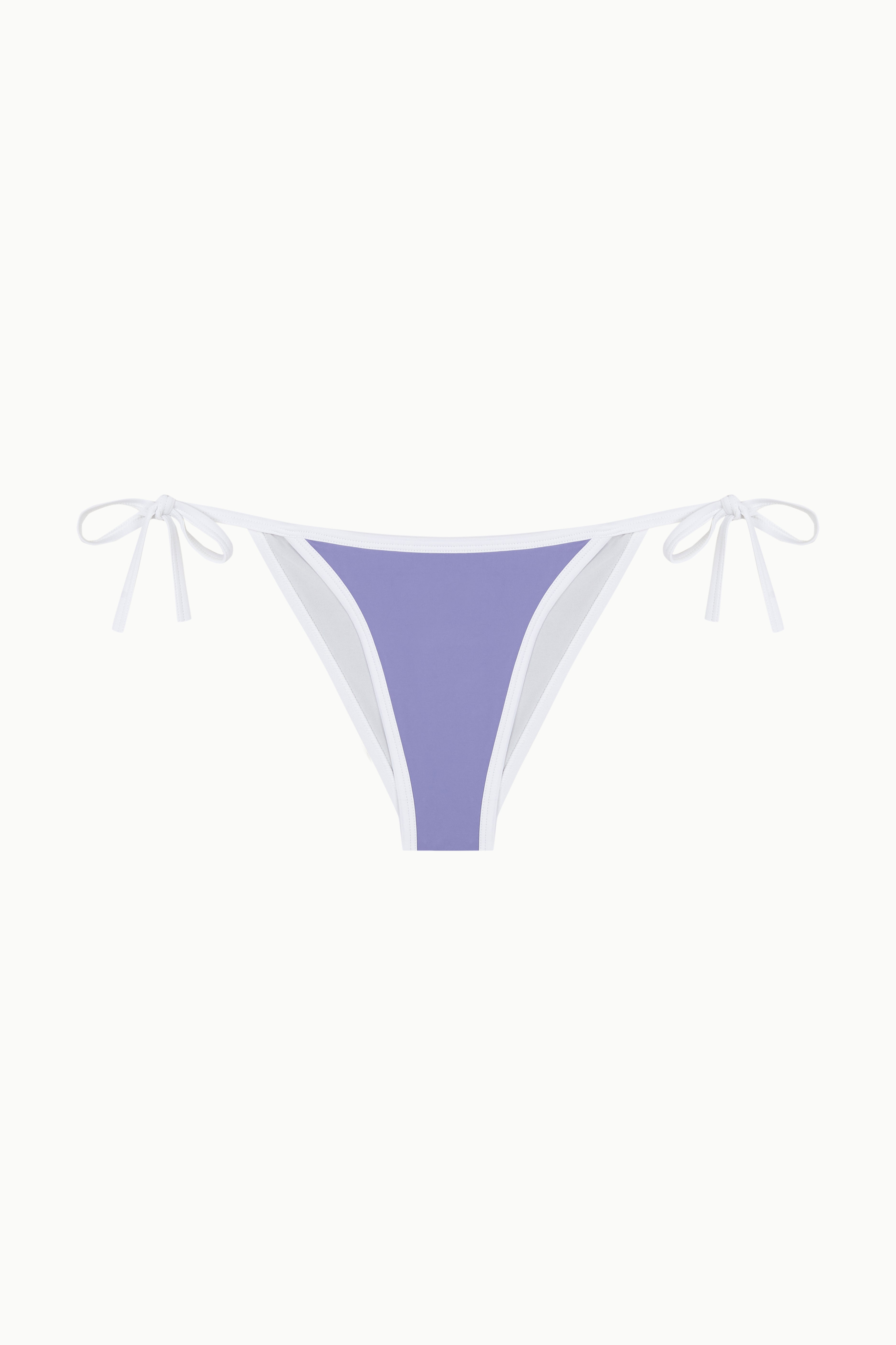 BRAGUITA MINIMAL LAVANDA Y BLANCO Cotton Sail Swimwear