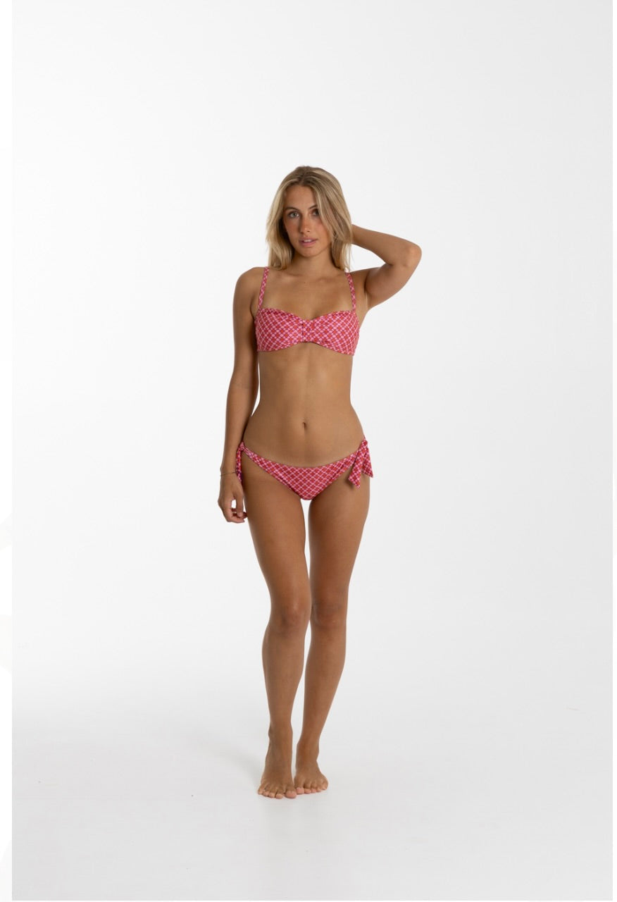 BRAGUITA LAZOS LÚREX RETRO Cotton Sail Swimwear