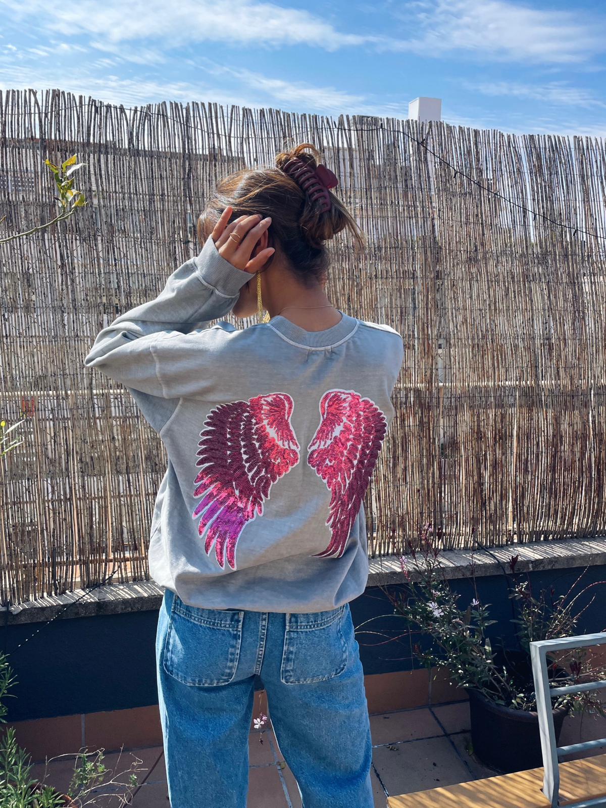 SUDADERA ALAS GRIS Cotton Sail Swimwear