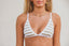 Bikini Minimal Rayas White & Gold Cotton Sail Swimwear