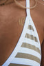 Bikini Minimal Rayas White & Gold Cotton Sail Swimwear