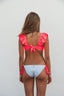 Bikini Volantes Gris y Rosa flúor Cotton Sail Swimwear