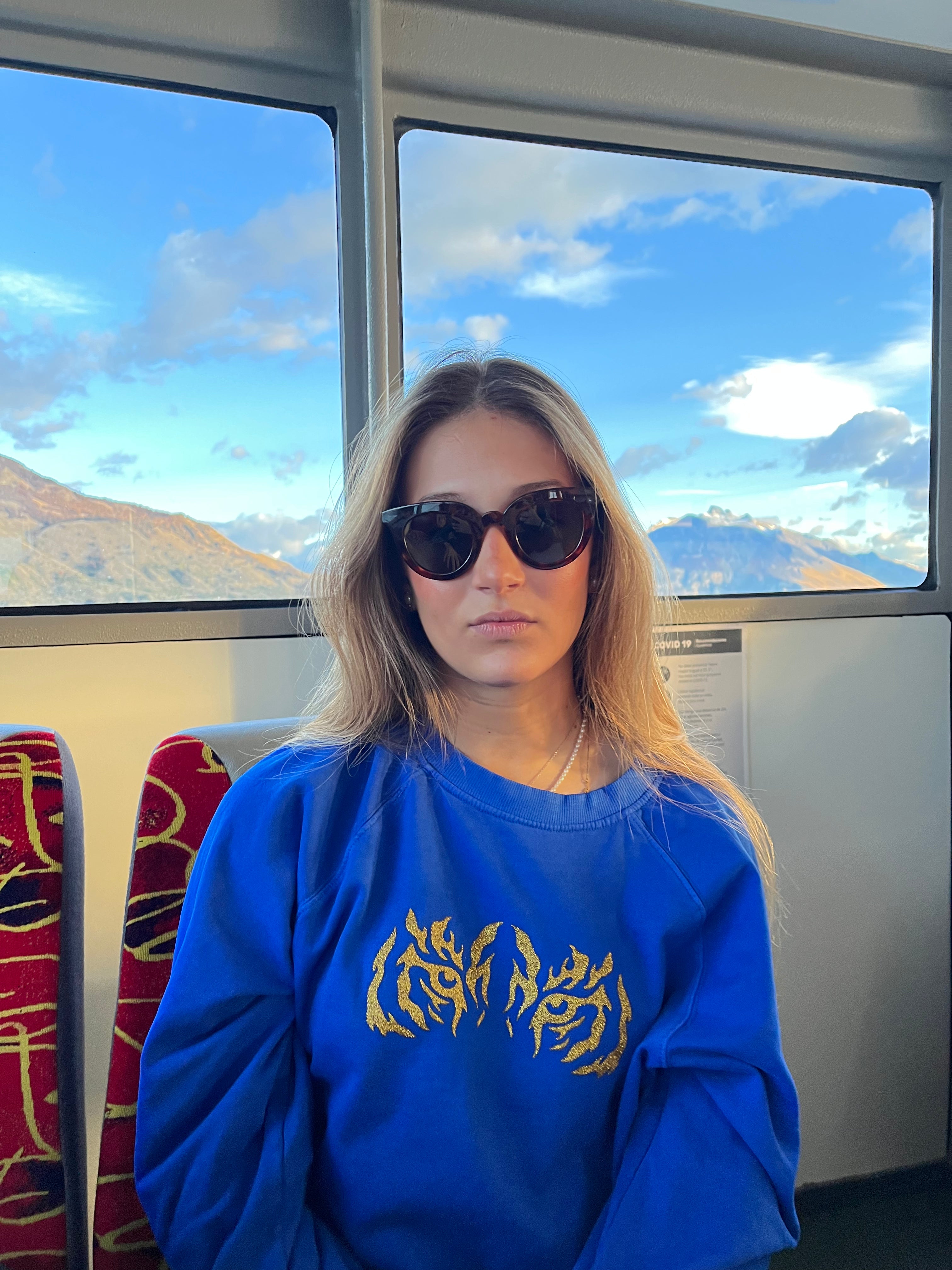 SUDADERA TIGRE AZUL ELÉCTRICO Cotton Sail Swimwear