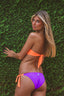 BIKINI BANDEAU BICOLOR NARANJA Y MORADO Cotton Sail Swimwear