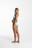 TOP BALI AMARILLO CON RAYAS VERDES Cotton Sail Swimwear