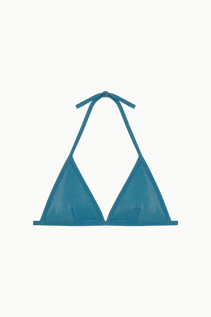 TOP MINIMAL LÚREX VERDE PETRÓLEO Cotton Sail Swimwear
