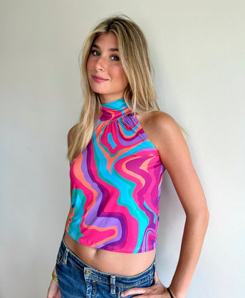 Top retro flúor Cotton Sail Swimwear