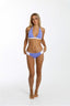 BRAGUITA BALI LAVANDA Y BLANCO Cotton Sail Swimwear
