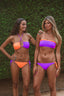 BIKINI BANDEAU BICOLOR NARANJA Y MORADO Cotton Sail Swimwear