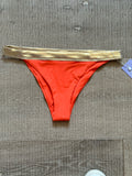 Bikini Asimétrico Mandarina y dorado Cotton Sail Swimwear