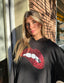 SUDADERA LIP BITE NEGRA Cotton Sail Swimwear