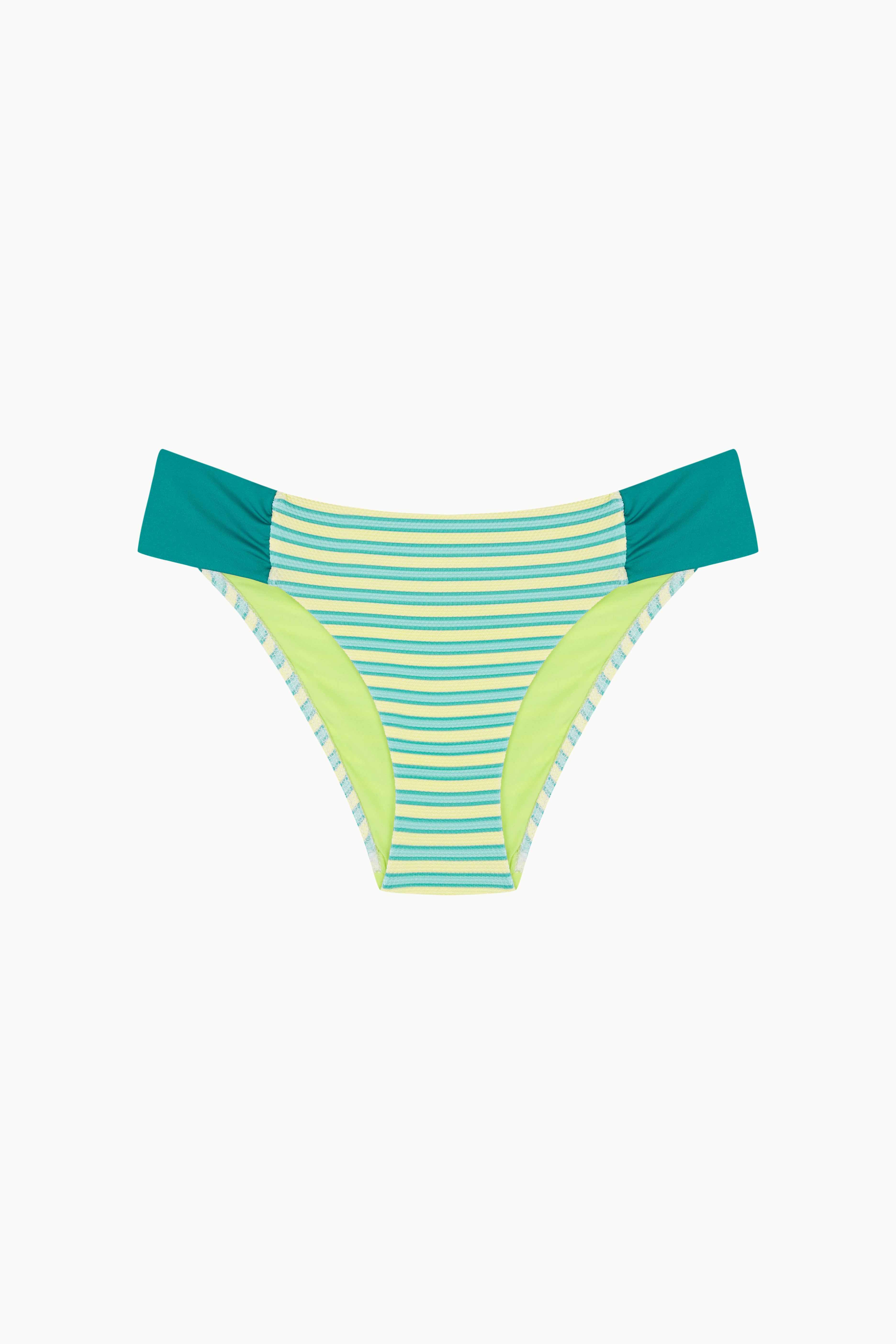 BRAGUITA BALI DE RAYAS AMARILLO Y VERDE Cotton Sail Swimwear