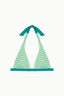 TOP BALI AMARILLO CON RAYAS VERDES Cotton Sail Swimwear