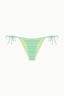 BRAGUITA MINIMAL DE RAYAS AMARILLO Y VERDE Cotton Sail Swimwear