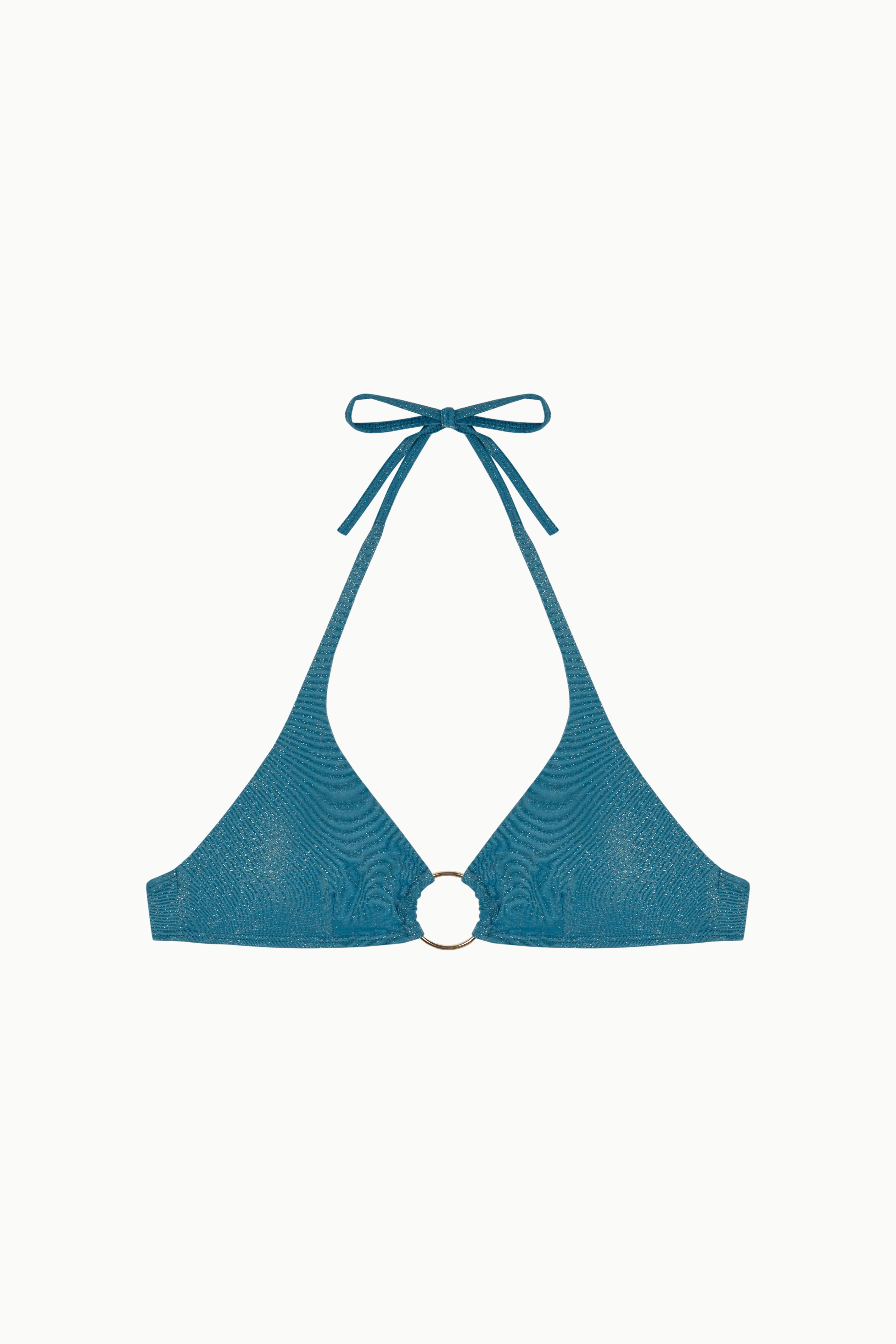 TOP HOOP LÚREX VERDE PETRÓLEO Cotton Sail Swimwear