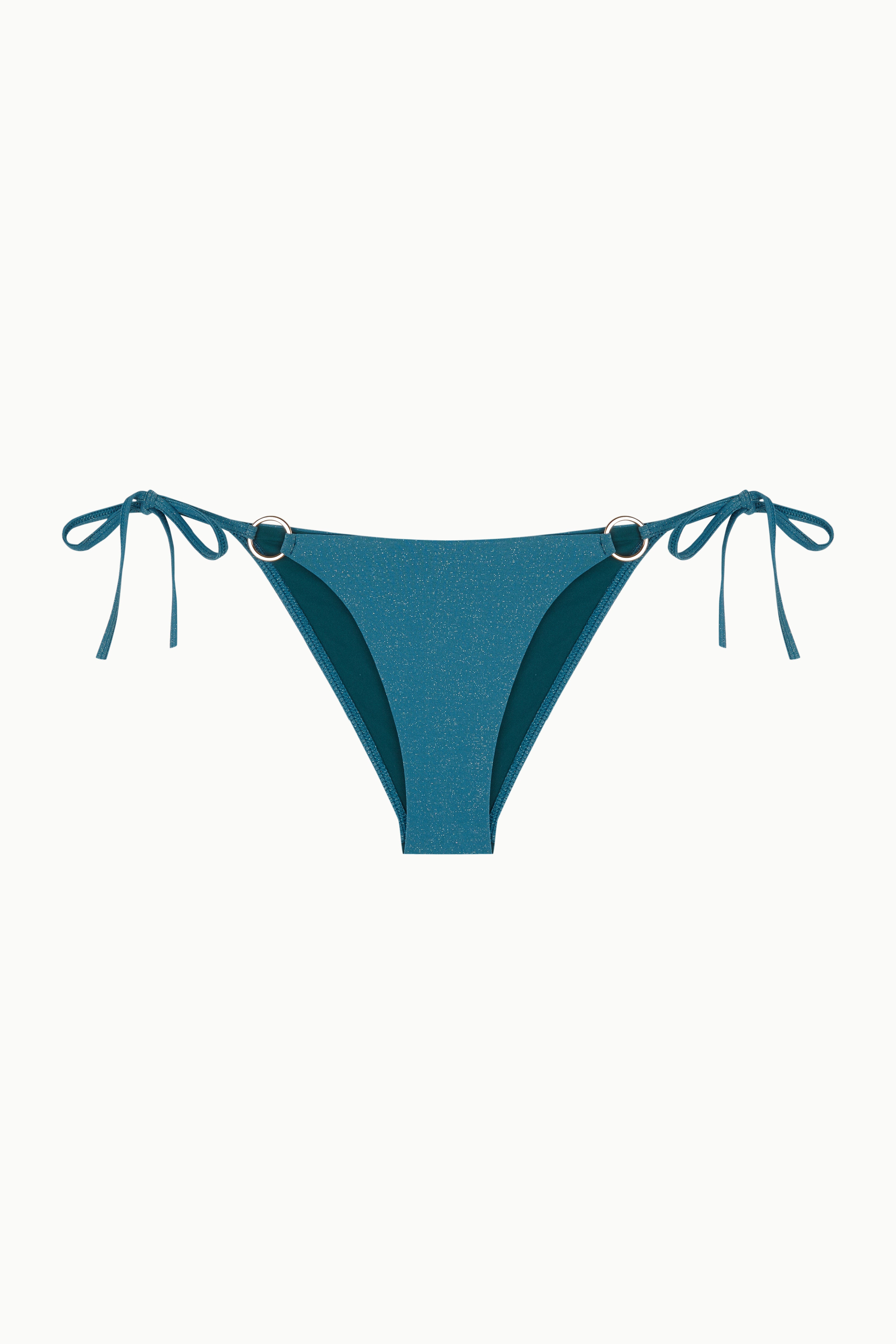 BRAGUITA HOOP LÚREX VERDE PETRÓLEO Cotton Sail Swimwear