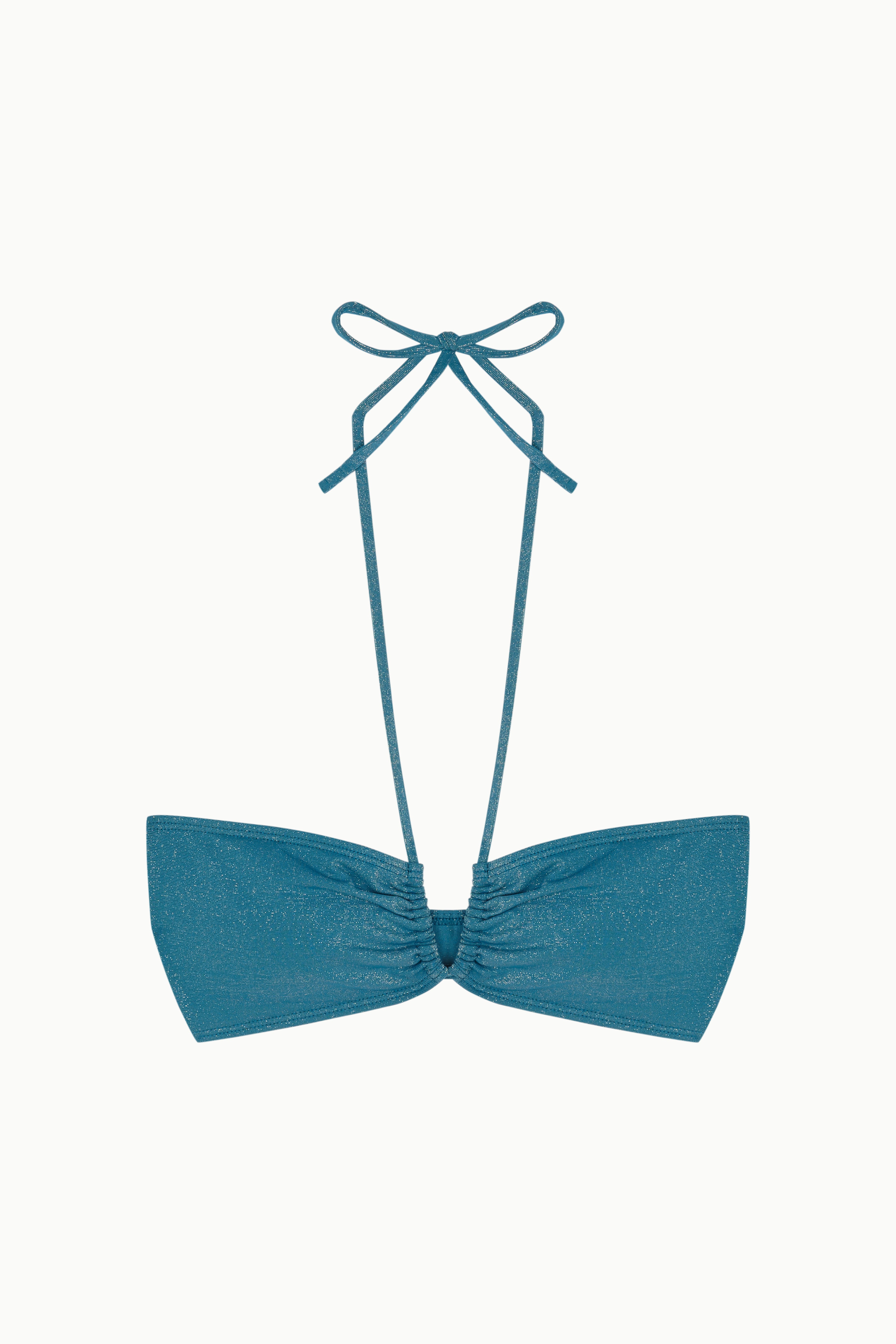 TOP IBIZA LÚREX VERDE PETRÓLEO Cotton Sail Swimwear