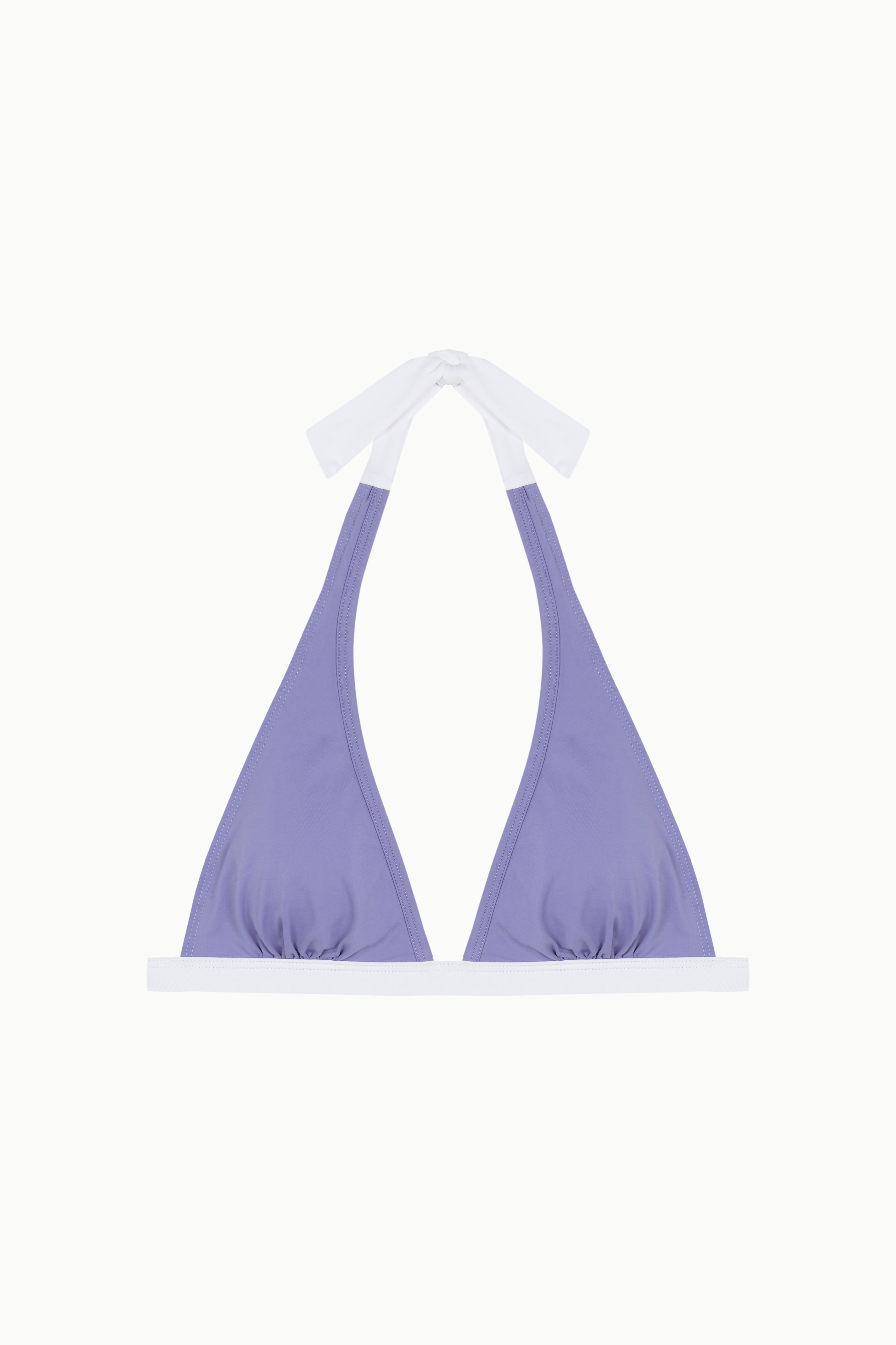 TOP BALI LAVANDA Y BLANCO Cotton Sail Swimwear