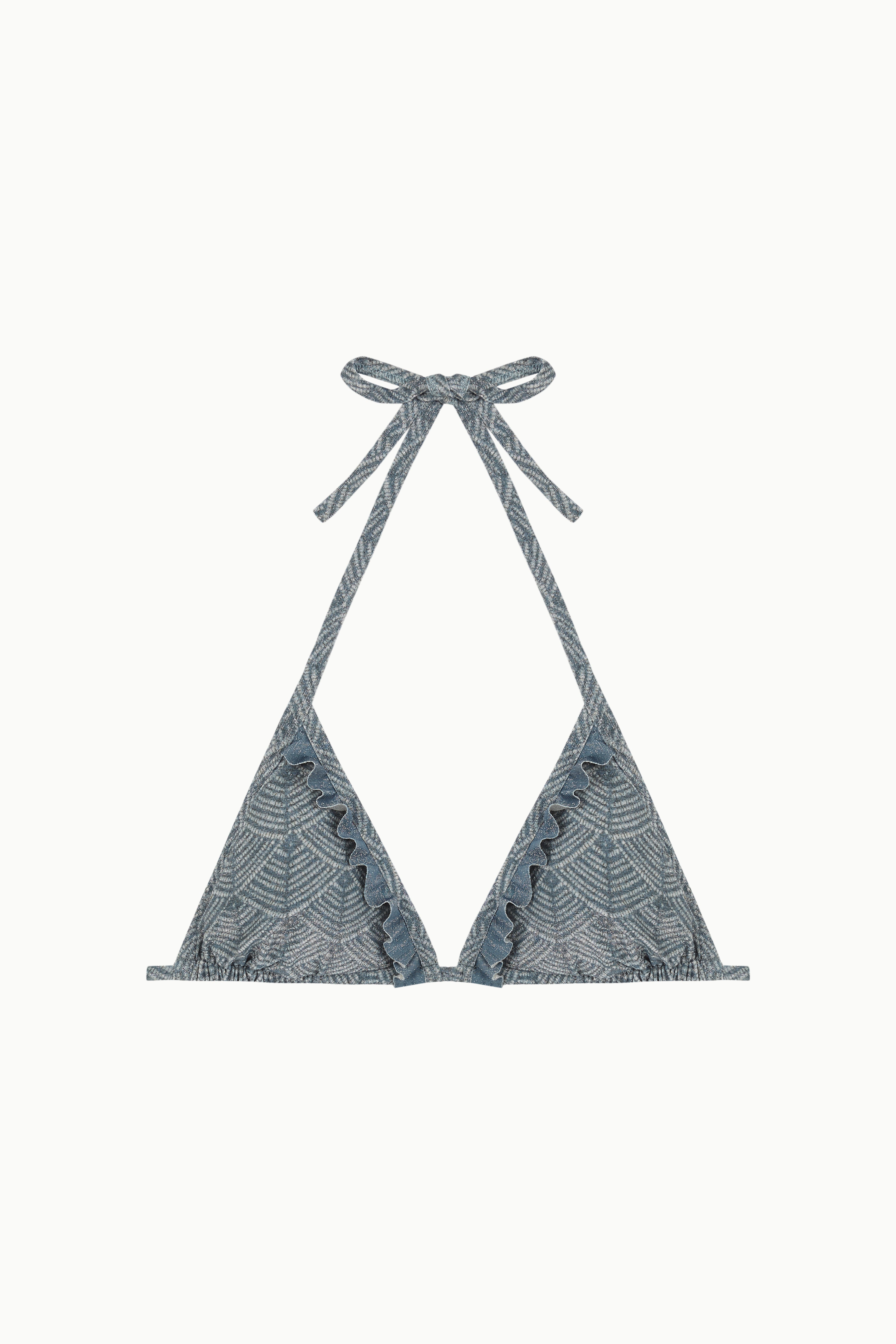 TOP CORTINA LÚREX NENÚFARES Cotton Sail Swimwear