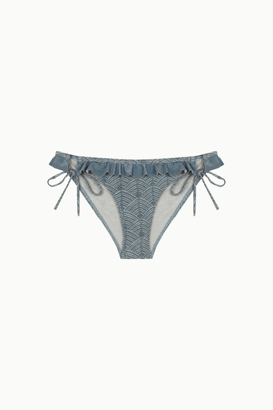 BRAGUITA VOLANTE LÚREX NENÚFARES Cotton Sail Swimwear