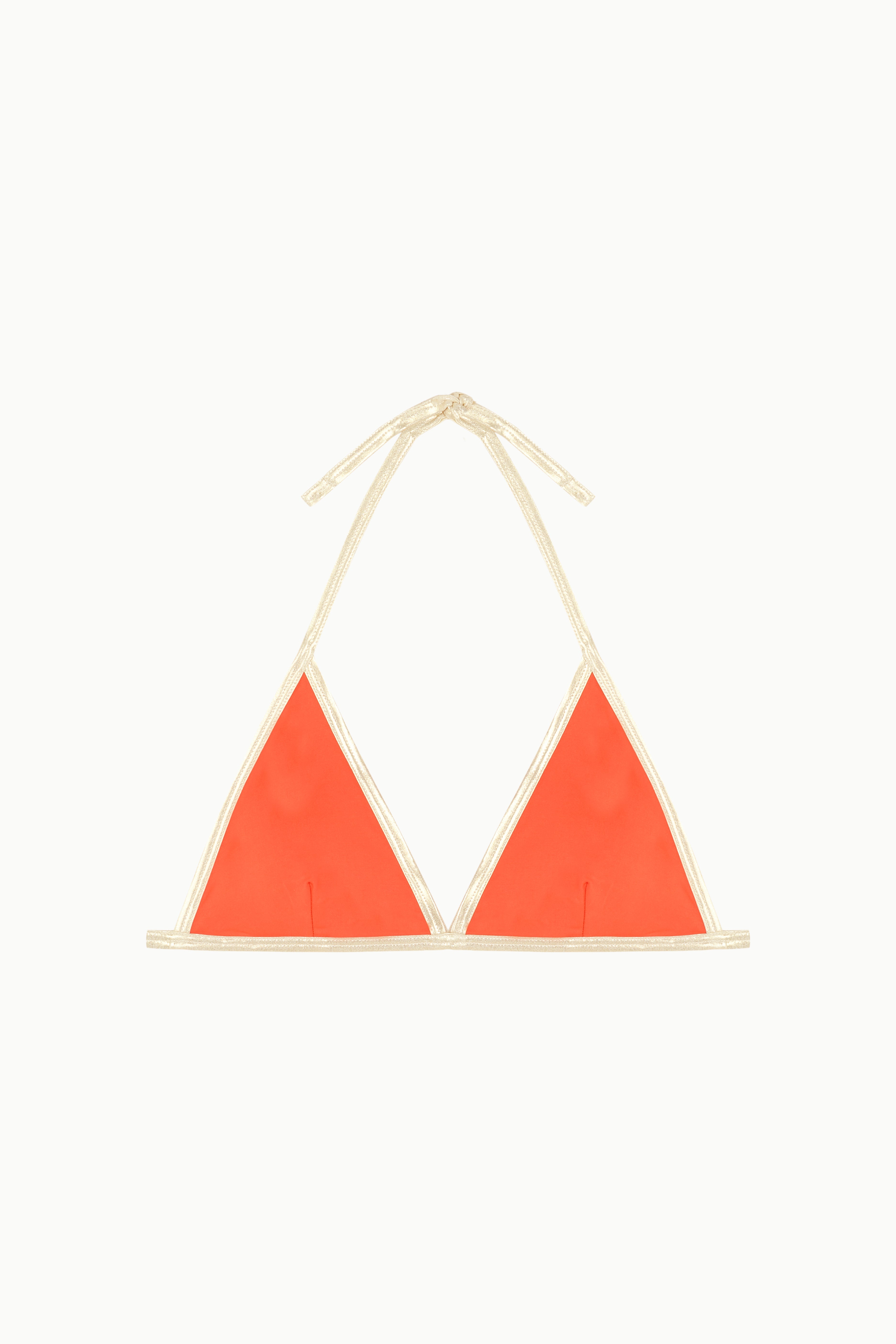 BIKINI MINIMAL MANDARINA Y DORADO Cotton Sail Swimwear