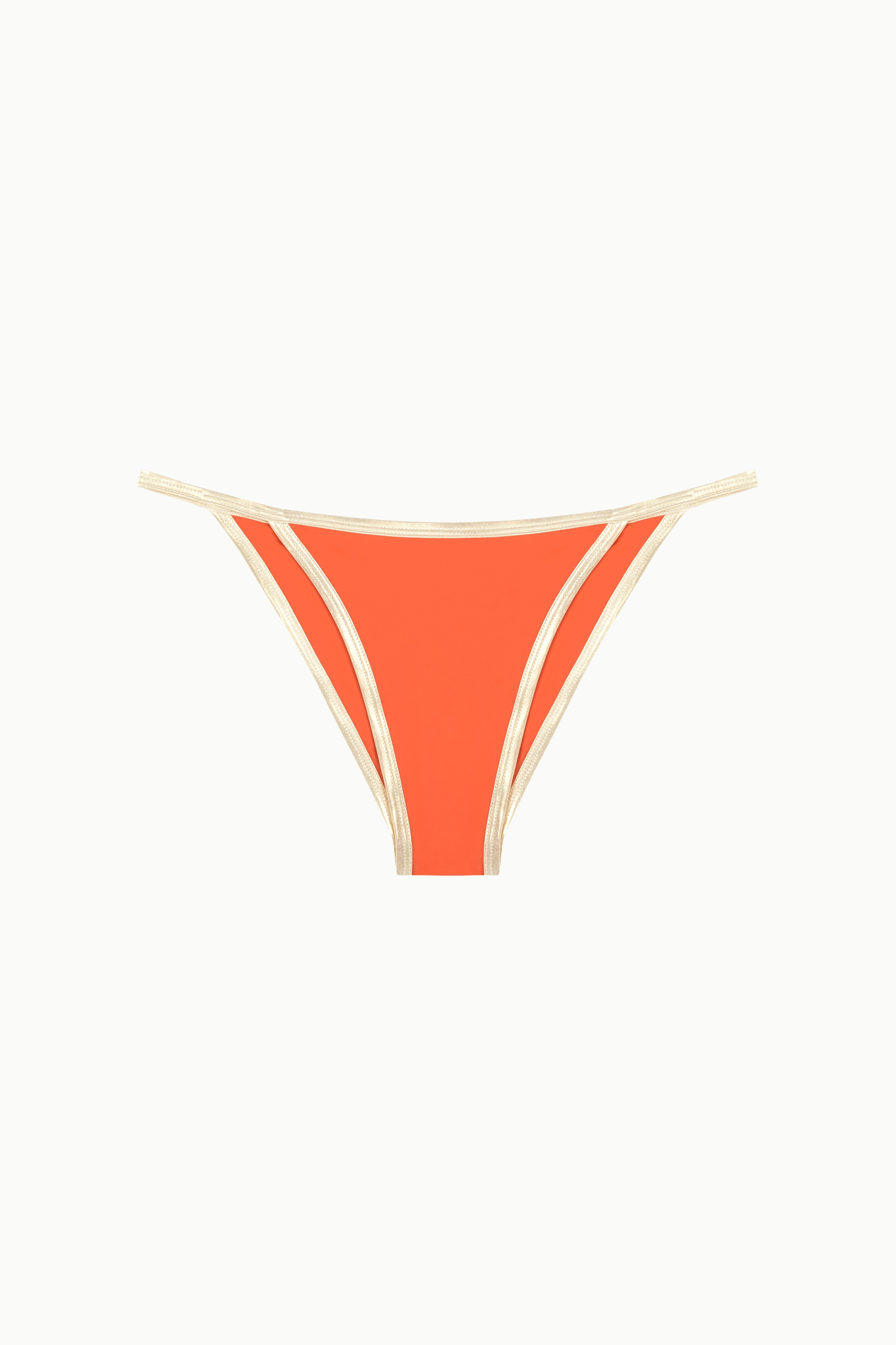 BIKINI MINIMAL MANDARINA Y DORADO Cotton Sail Swimwear