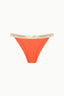 Bikini Asimétrico Mandarina y dorado Cotton Sail Swimwear