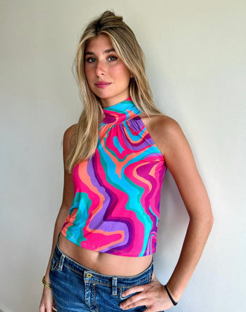 Top retro flúor Cotton Sail Swimwear