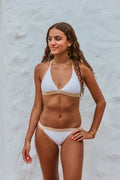 Bikini Capri Blanco y Dorado Cotton Sail Swimwear
