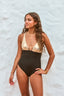 Bañador negro y dorado Cotton Sail Swimwear