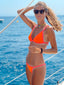 Bikini Minimal Naranja y Rosa flúor Cotton Sail Swimwear